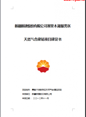 天然氣合建站項目建議書_疆新捷股份有限公司賽里木湖服務區(qū)